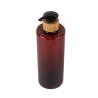 Buy cheap 60ml 80ml 100ml 120ml 150ml 180ml 200ml 250ml 300ml Amber Flat Shoulder PET Bottle With Natural Bamboo Lotion Pump from wholesalers