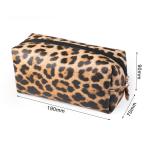 Portable Women Leopard PU Leather Travel Makeup Bag