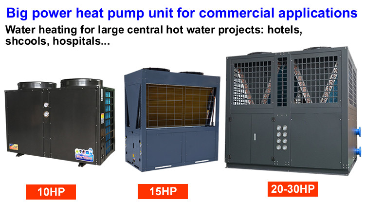Convenient Commercial Air Source Heat Pump With Shell Heat Exchanger