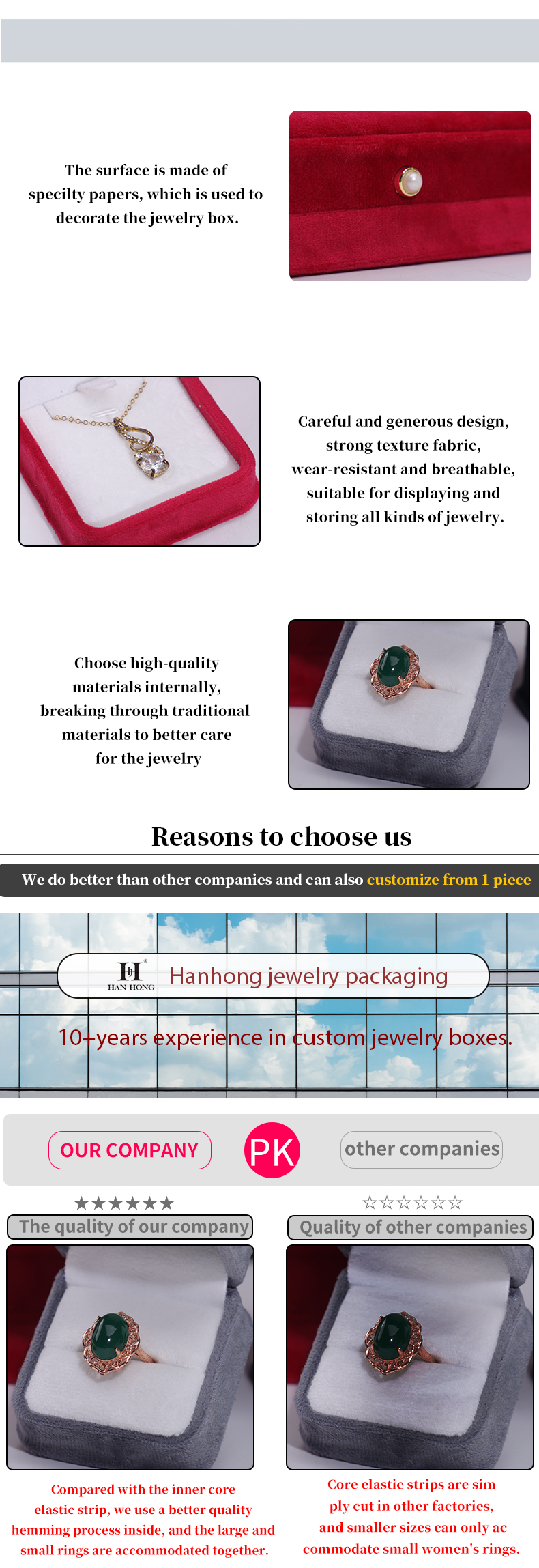 Round Corner Velvet Ring Box Luxury Jewelry Packaging Case for Pendant Ear Studs