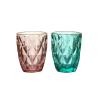 Buy cheap 220ml Lead Free Hand Blown Colored Whisky Glasses , Diamond Pattern Glass Whiskey Cups from wholesalers