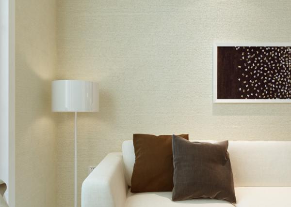 Buy cheap Creamy White Washable Embossed Wallpaper Eco - friendly Vinyl Material from wholesalers