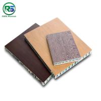Buy cheap 10-25mm Curtain Wall Aluminum Honeycomb Building Panels Wood Grain For product