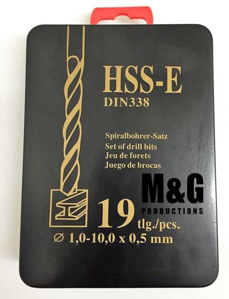 Buy cheap 19PCS Jobber Drill Bits Black Gold Finishing Metal Box And Rose Plastic Packing from wholesalers