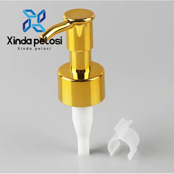 Buy cheap Gold Smooth Screw Lock Metal Bathroom Lotion Pump Cosmetic Shower Gel Dispensing Pumps from wholesalers