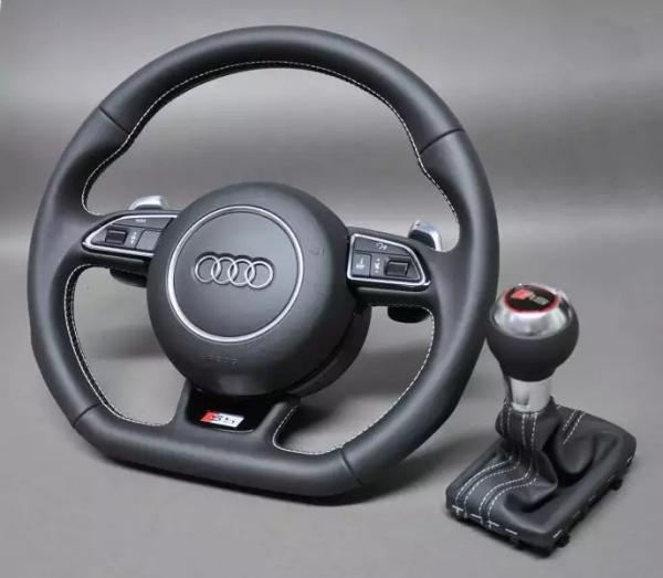 Supply Carbon Fiber Steering Wheel For Au-Di 2016 R8 With Black Perforated