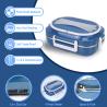 Buy cheap Heated Bento Box Electric Lunch Box 3 Grid Plate Removable Container For Adults Dark Blue from wholesalers