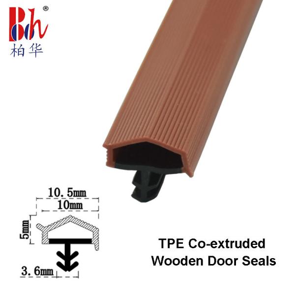 Buy cheap A Shape Co-Extruded TPE Rubber Sealing Strips Weatherstrip Red Brown Color from wholesalers