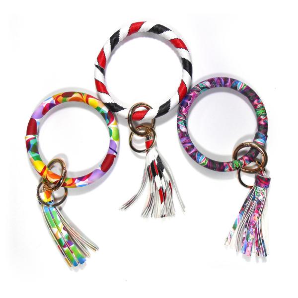 Buy cheap Alloy Circle Wristlet Keychain , 39g Ring Keychain Bracelet from wholesalers
