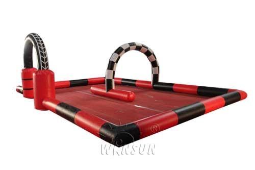 Buy cheap Small Indoor Inflatable Race Track Waterproof PVC Tarpaulin Material EN14960 from wholesalers