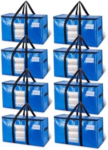 TAILI Extra Large Moving Bags, 4 Pack Heavy Duty Totes For Storage with Visible