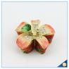Buy cheap Metal Material Beautiful Flower Shape Crystal Trinket Box SCJ564 from wholesalers