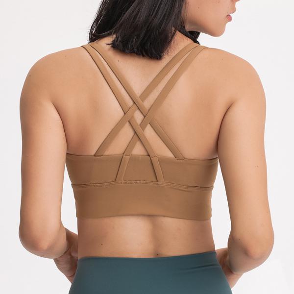 Quality Camo Sexy Cross Back Women Yoga Bra Shockproof Fitness Sports Bra High Elastic for sale