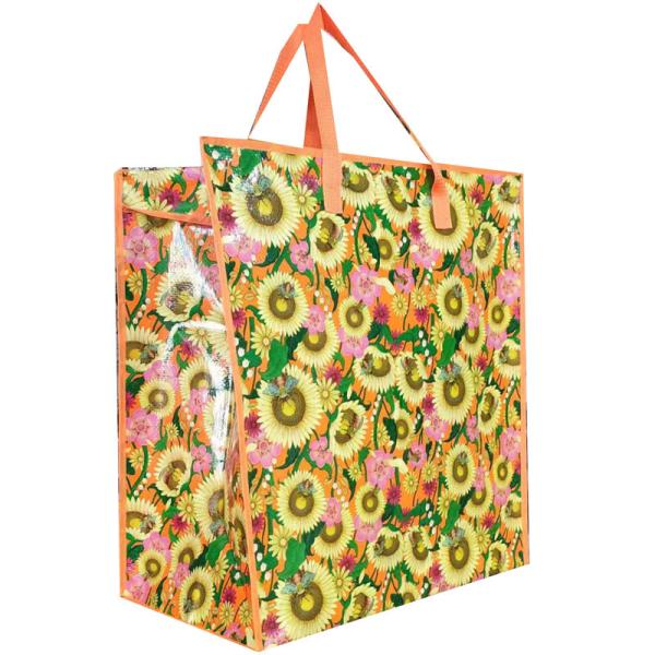 Buy cheap 20kg Handled Zipper Closure Market Tote Bag Custom Grocery Bags With Logo from wholesalers
