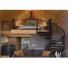 Buy cheap Indoor Carbon Steel Spiral Staircase Wood Treads Low Maintenance Cost from wholesalers