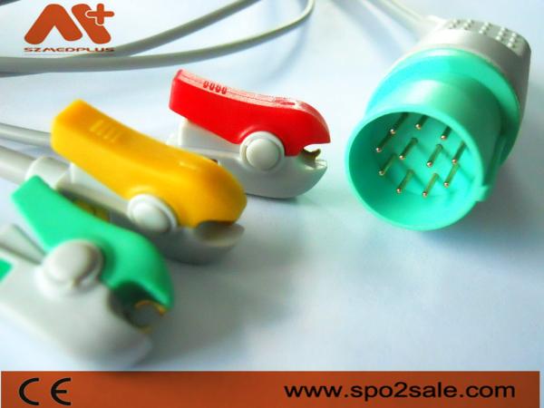 Buy cheap Nihon Kohden 11 Pin Compatible 3 Lead Clip Direct-Connect ECG Cable from wholesalers