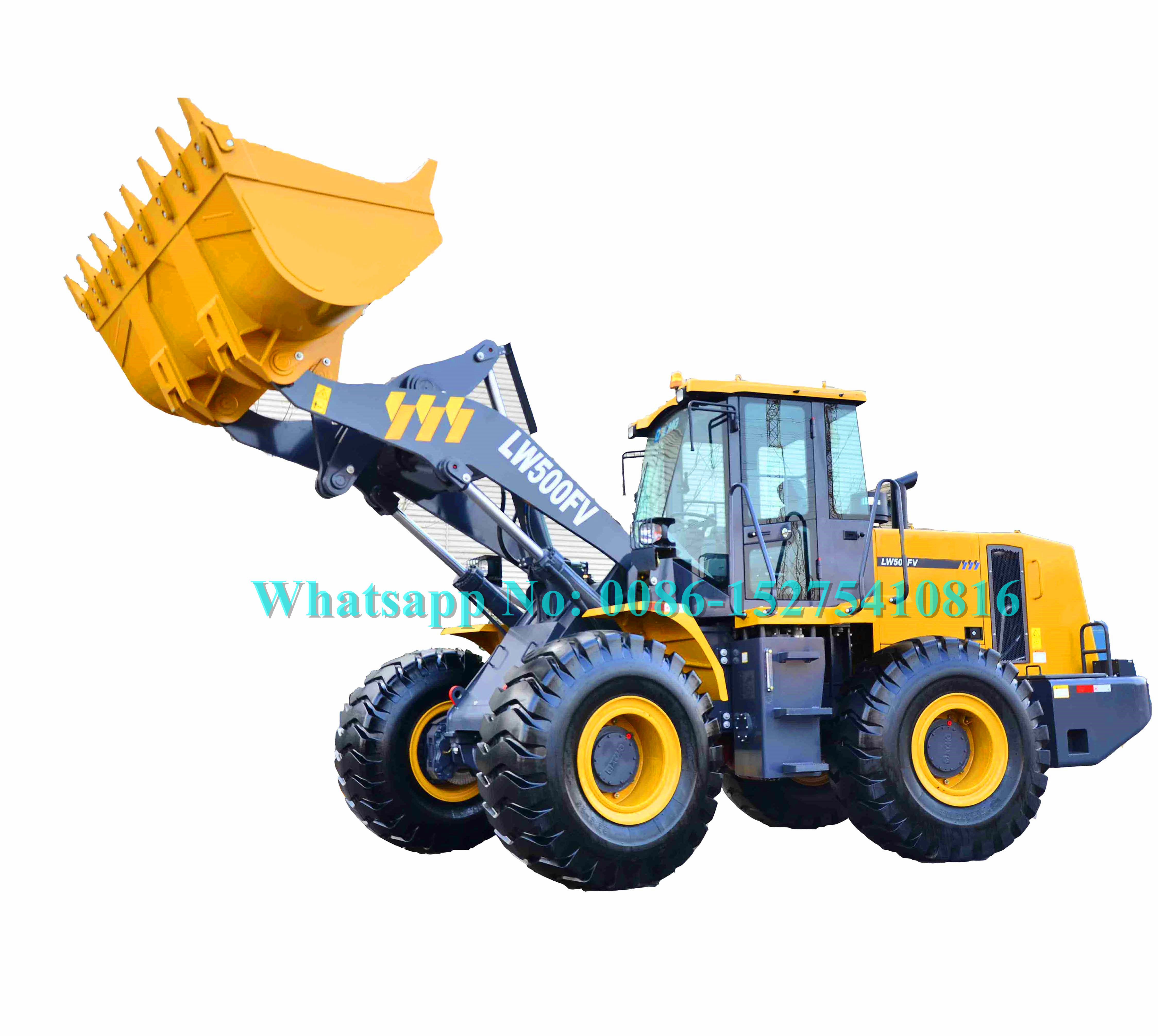 Hydraulic pilot control Heavy Load XCMG LW500FV 5 Ton wheel loader with 3m3 bucket with Shangchai Engine for earthmoving