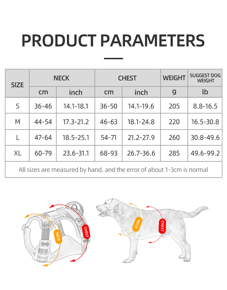 Pet Anti breakaway Harness Reflective Multifunctional Anti Lost Harness For Large Dog
