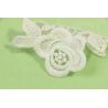 Buy cheap Dainty White Floral Lace Applique OKEO TEX 100 Approved Multiapplication from wholesalers