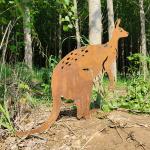 High Durable Weather-Resistant Steel Garden Metal Ornaments Opossum Shape