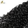 Buy cheap 18inch Raw Virgin Human Hair Weft Bundles Kinky 1B Natural Black from wholesalers