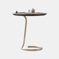 Buy cheap Shiny Silver Wood Top End Table With Metal Legs For Hotel Villa product