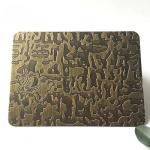 Champagne Gold Rose Gold Bronze 304 Stainless Steel Sheet Etched Mirror