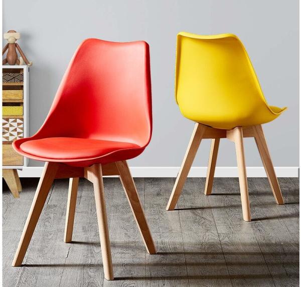 Buy cheap Nordic Wooden Leg Dining Chair Modern Tulip Chair Wear Resistant from wholesalers