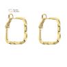 Buy cheap 18k Real Gold Plated Brass Stud Earrings , Geometric Huggie Hoop Earrings from wholesalers