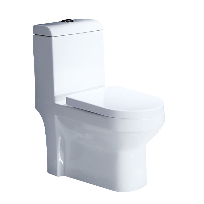 Glaze Inside Porcelain One Piece Elongated Toilet For Small Space