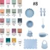 Buy cheap Modern Style Silicone Dinnerware Set , BPA Free Baby Silicone Plate bowl cup bib spoon fork feeding Set from wholesalers