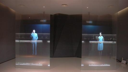 Quality Transmittance holographic rear projection screen film Projection System Music concerts for Exhibition Center for sale