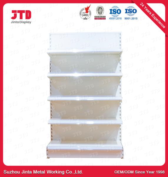 Buy cheap 5 Tiers White Gondola Shelving L Post 80kgs 1500mm High from wholesalers