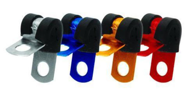 HSBRK Brake Hose Lock Clip Blue Anodized For Attaching Panel