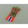Buy cheap Zinc Alloy Military Awards Medals , 3D Die Casting Short Ribbon Medallions from wholesalers