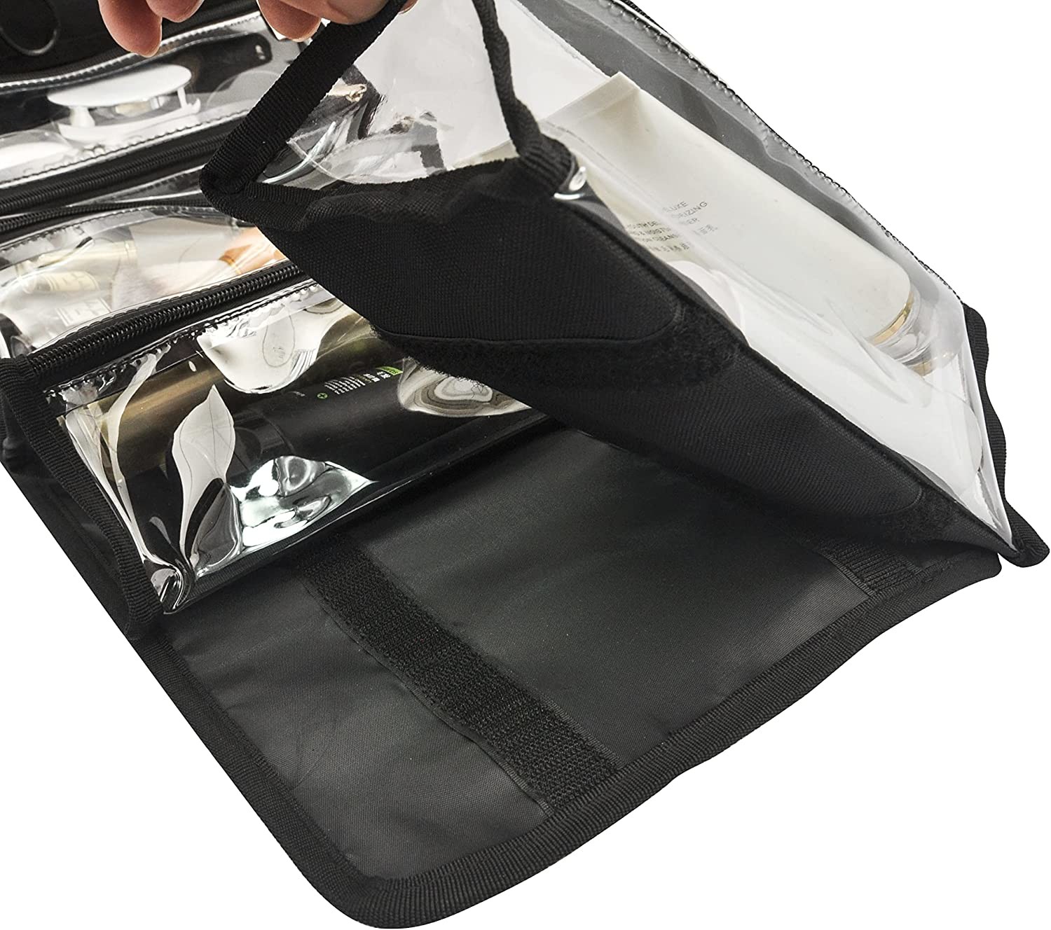 Large Capacity Hanging Eco-friendly Polyester Travel Toiletry Bag Makeup Bag 4 in 1 Roll Type Makeup Organizer