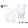Buy cheap FDA LFGB Square Clear Plastic Dessert Cups 5Oz Ps Material Washable from wholesalers