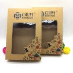 UV Varnish Kraft Paper Underwear Packaging Box With Window
