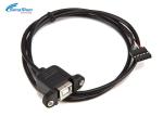 2.54mm USB Extension Cable 5 Pin Connector Molded Hood Easy Screw - In