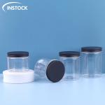 50ml-500ml Round Plastic PET Jars , Clear Plastic Cosmetic Containers Cream Jar