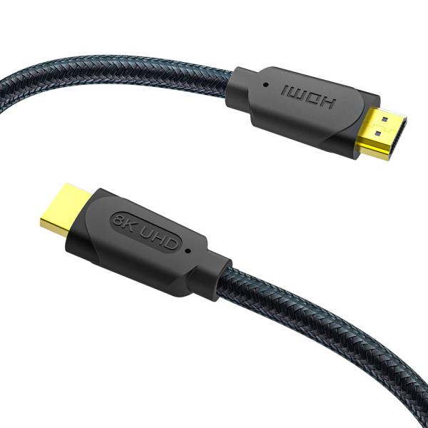 Gold Plated Connectors Premium HDMI Cable Velcro Ties 48Gbps For 4K 60Fps Apple