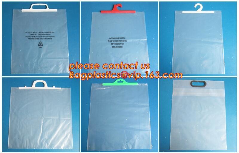 Shirt Packaging Bags, Hanger Frosted Bags, Packaging Bag Hook Hanger Bag Underwear Shirt Bag