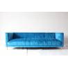 Buy cheap Blue velvet fabric long back sofa armrest sofa home furniture nice design upholstered sofa stainless steel legs sofa from wholesalers