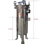 62KG Stainless Steel Bag Filter Housing for Construction Works and Filtration 2"