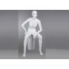 Buy cheap Full Body Female White Shop Display Mannequin Sitting Pose Style For Clothing Store from wholesalers