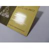 Buy cheap Single Side Metal Membership Card Stainless Steel Plated Gold Cut Thru Logo Etch Text Silkscreen Print Color from wholesalers