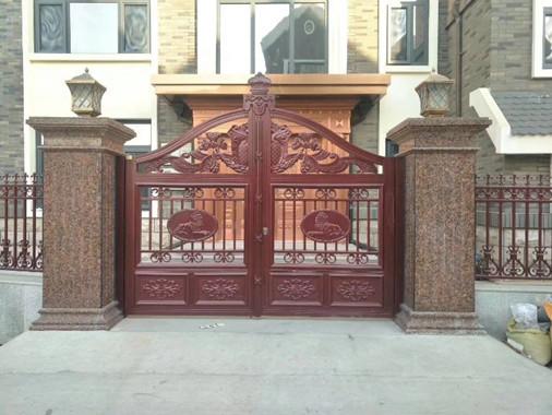 Buy cheap PVC Paint Wrought Iron Driveway Gates European Style Resist Rain from wholesalers
