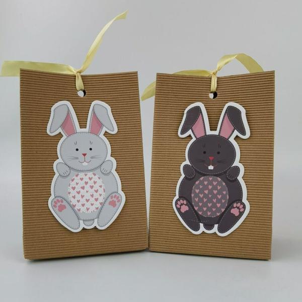 Buy cheap Easter Day Rabbit Biodegradable Paper Food Packaging Ribbon Gift Bags 25g from wholesalers
