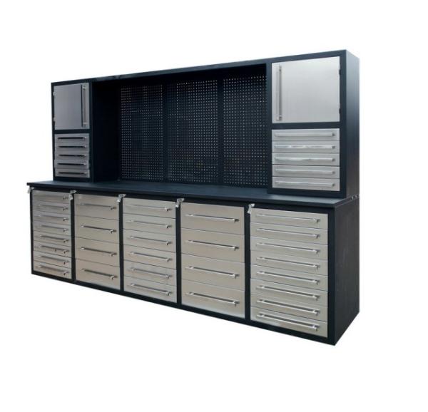 2024 Cold Rolled Steel Plate Powder Coated Tool Cabinet with Stainless Steel