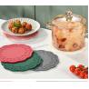 Buy cheap Silicone Drink Coasters With Holder Drink Cup Coasters Silicone Trivet Mats Heat-Resistant Tea Mat Housewarming Gifts from wholesalers